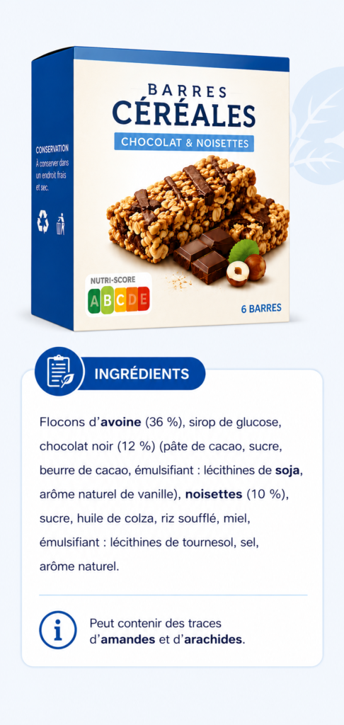 Liste d'ingrédients